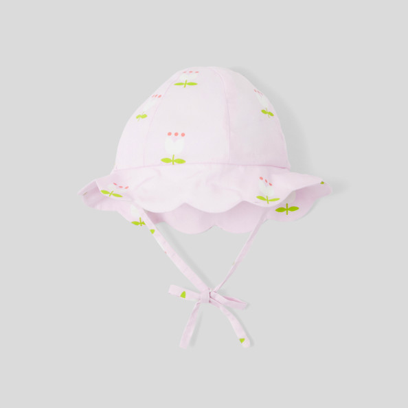 鬱金香印花嬰兒帽