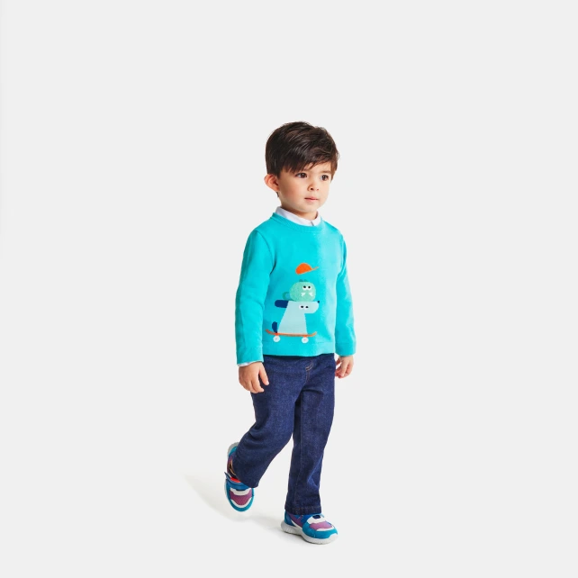 滑板狗針織線衫