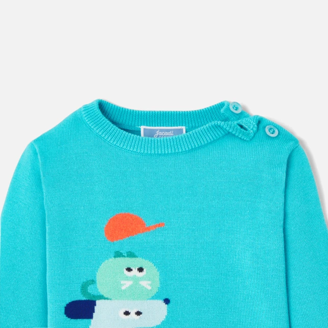 滑板狗針織線衫