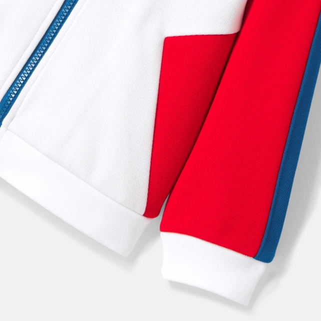 拚色運動感外套