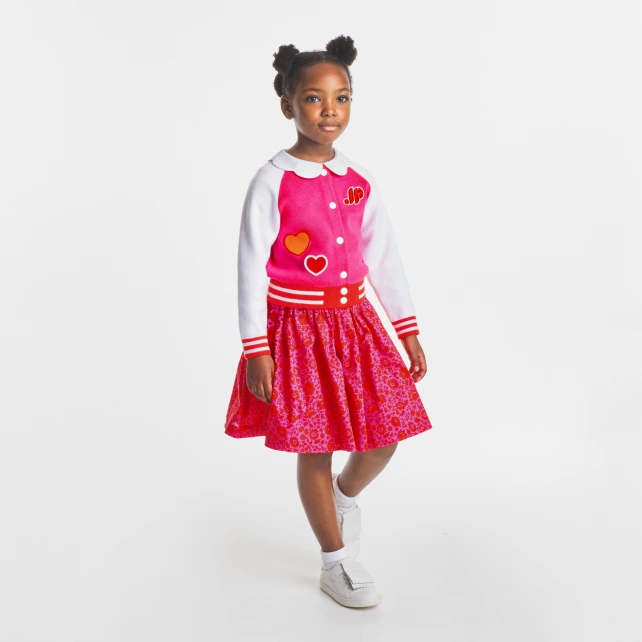 法式愛心圖案開襟外套