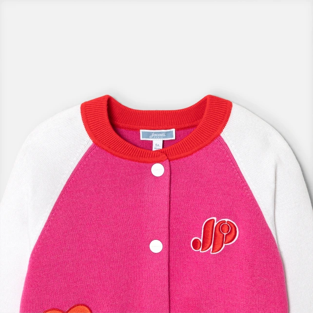 法式愛心圖案開襟外套