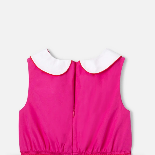 法式風格白色領背心裙