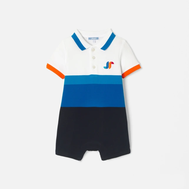 男嬰棉質珠地布連身裝