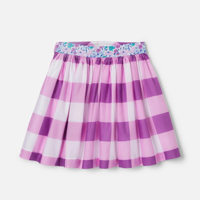 南法風情格子裙