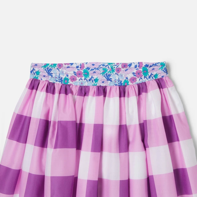 南法風情格子裙