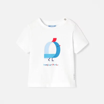 三色鳥圖案T恤