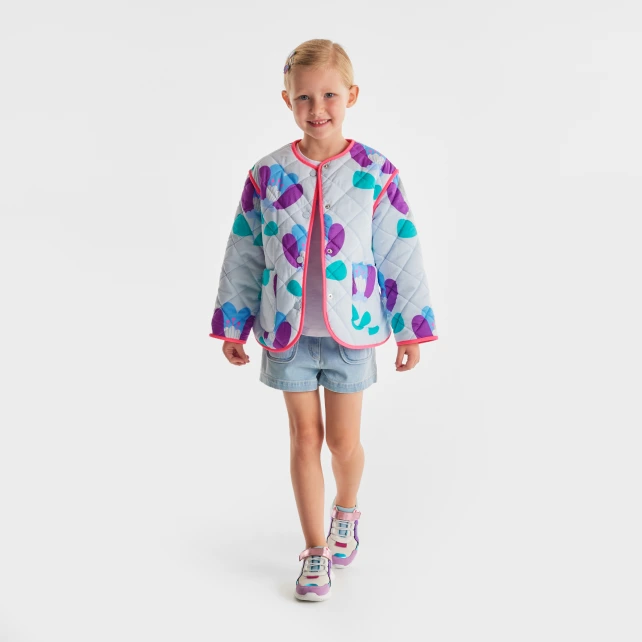 絎縫花朵圖案外套