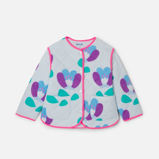 絎縫花朵圖案外套