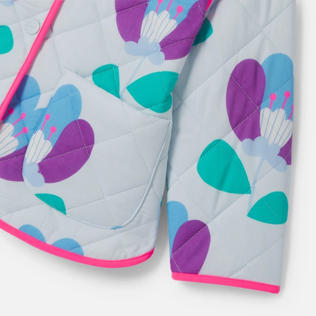 絎縫花朵圖案外套