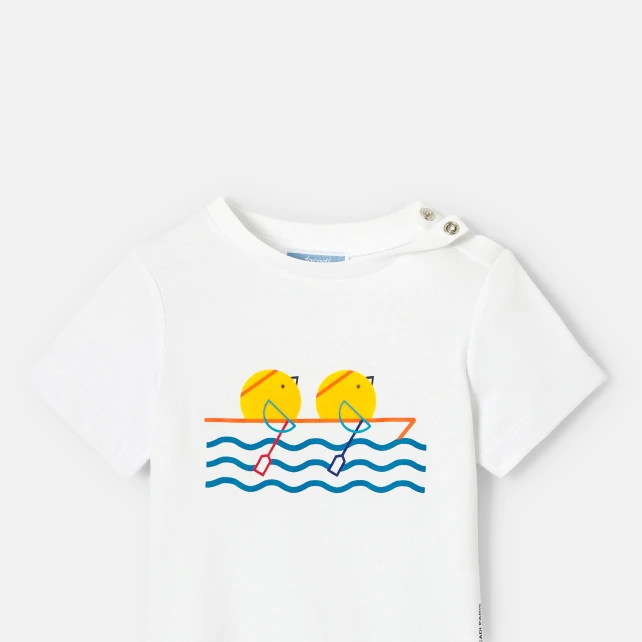 可愛划船小雞T恤