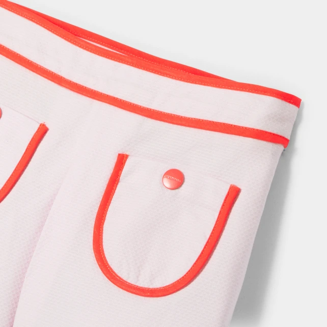 珠地布撞色飾邊裙褲