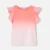 漸層色荷葉邊袖 T 恤