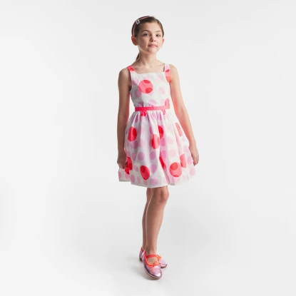 女孩大圓點背心裙