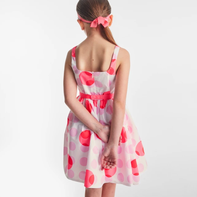 女孩大圓點背心裙