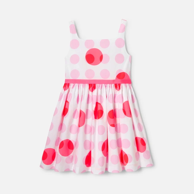 女孩大圓點背心裙