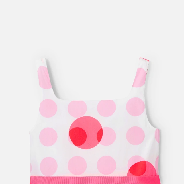 女孩大圓點背心裙