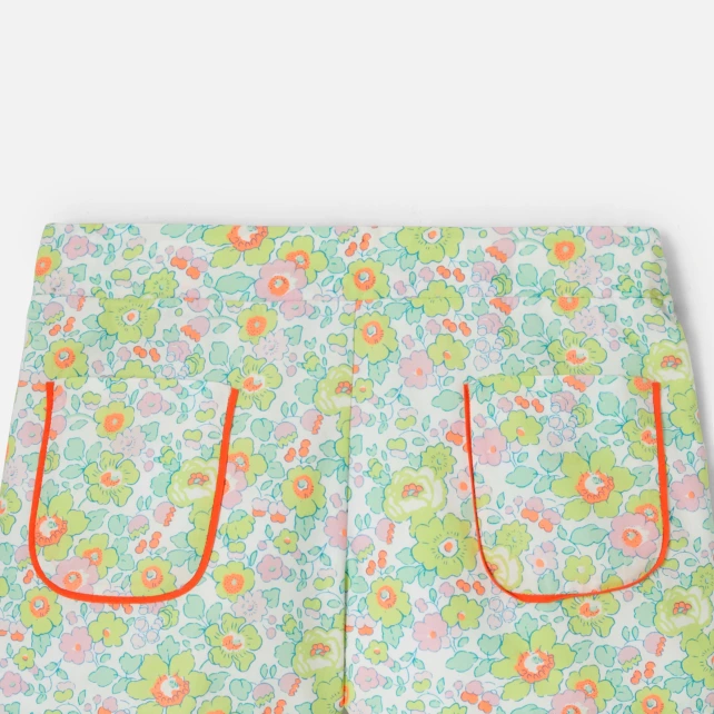 Liberty 布料女孩短褲