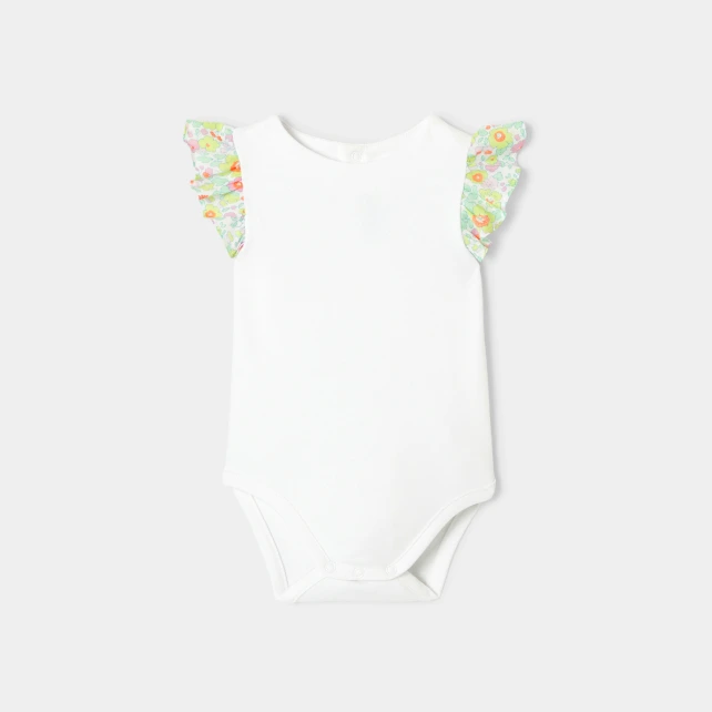 荷葉邊袖連身衣