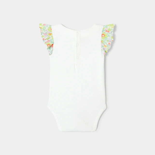 荷葉邊袖連身衣