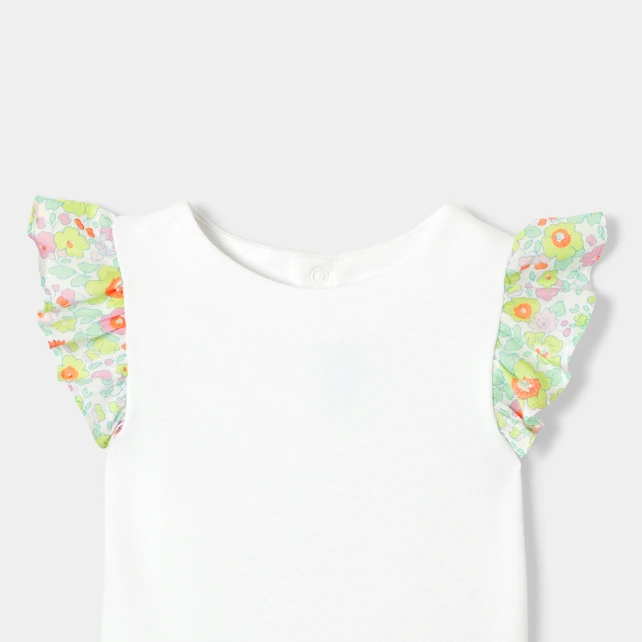 荷葉邊袖連身衣