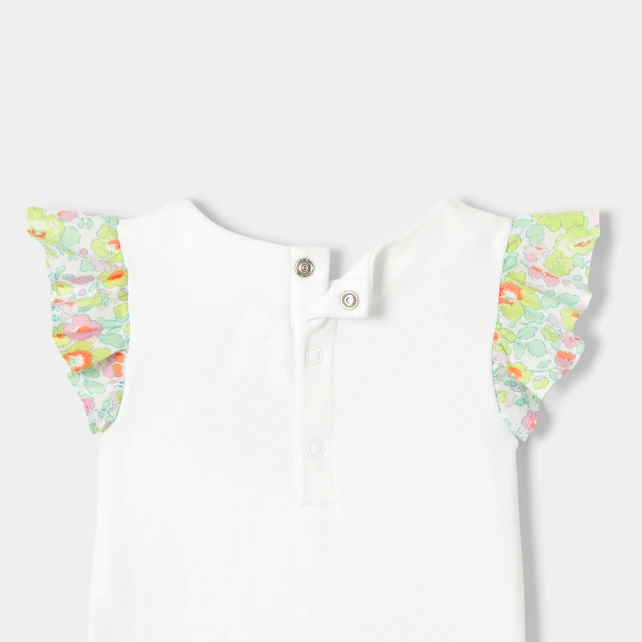 荷葉邊袖連身衣