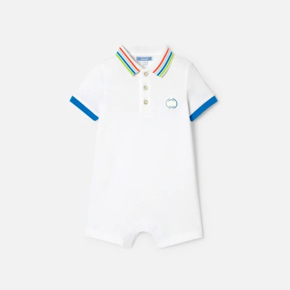 男嬰棉質珠地布連身裝