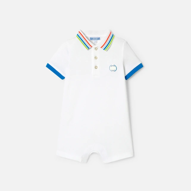 男嬰棉質珠地布連身裝