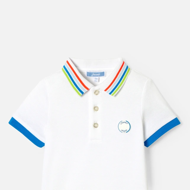 男嬰棉質珠地布連身裝