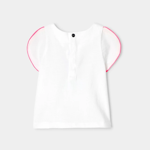 短袖復古花朵圖案T恤