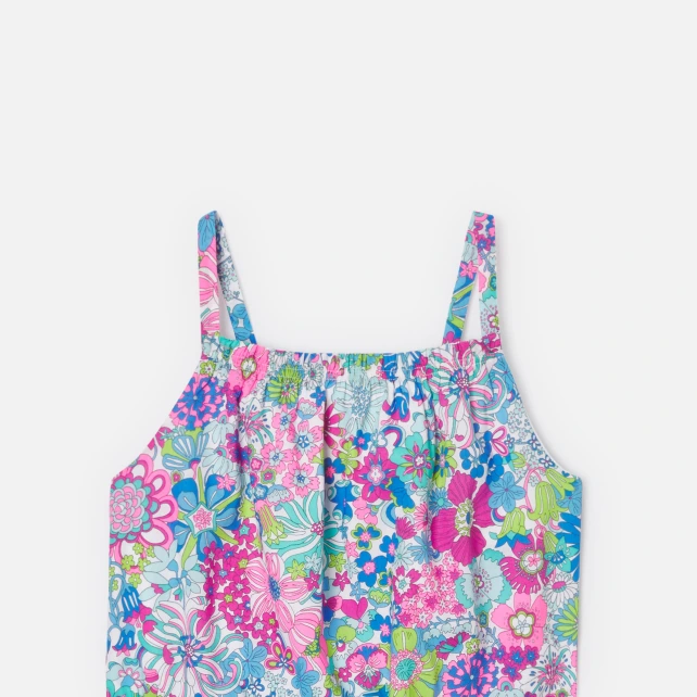 Liberty 布料女孩連身褲