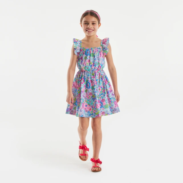 Liberty 布料女童洋裝