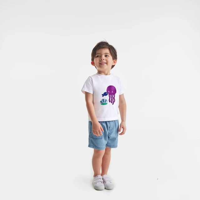 海洋圖案短袖T恤