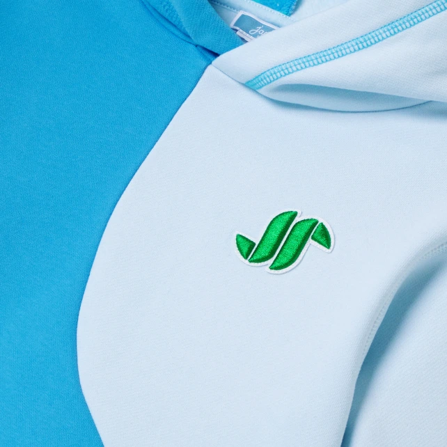 色塊拼接連帽T恤