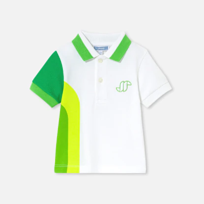 短袖拼色POLO 衫