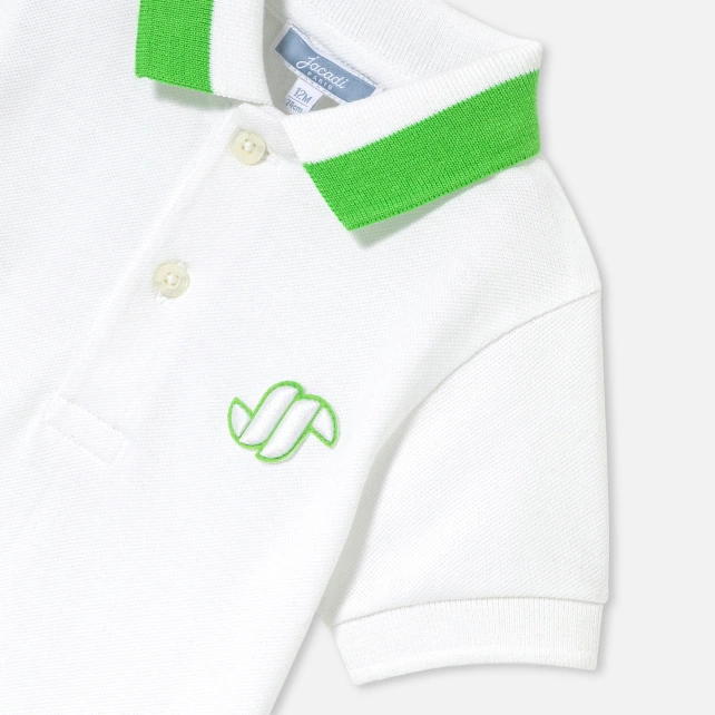 短袖拼色POLO 衫