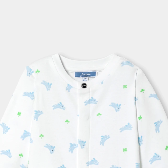 前扣式印花兔裝