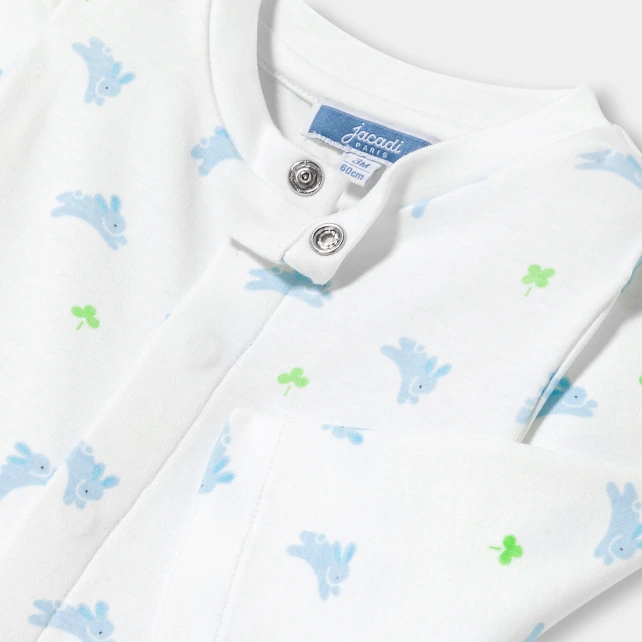 前扣式印花兔裝