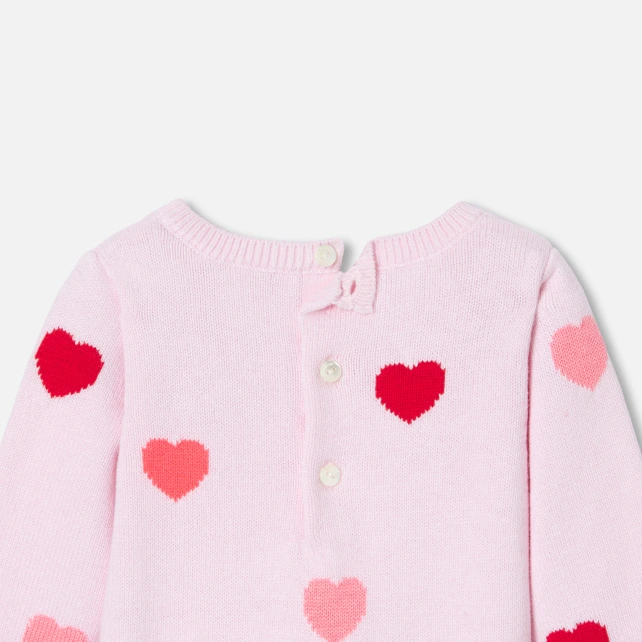 嵌花愛心羊毛連身裝