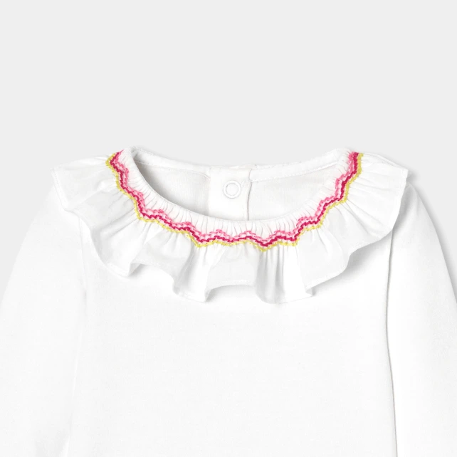 皺褶府綢領連身衣