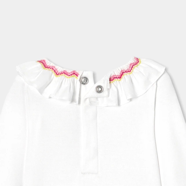 皺褶府綢領連身衣