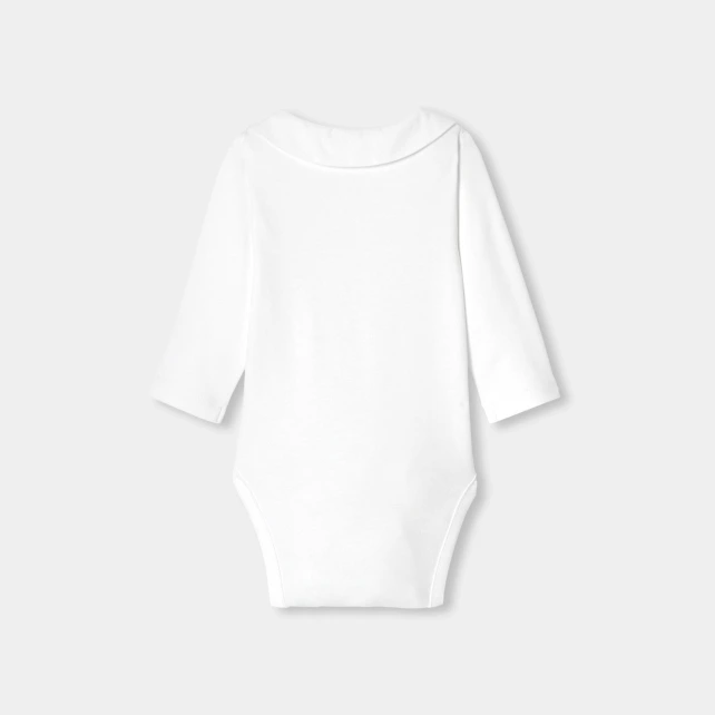 小花刺繡領連身衣