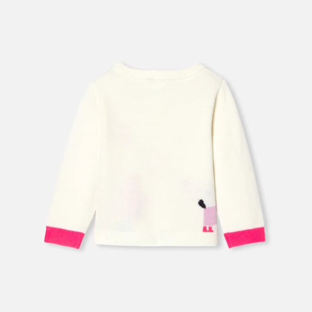 小狗及嵌花套頭毛衣