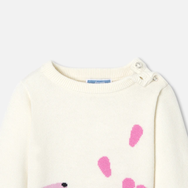 小狗及嵌花套頭毛衣