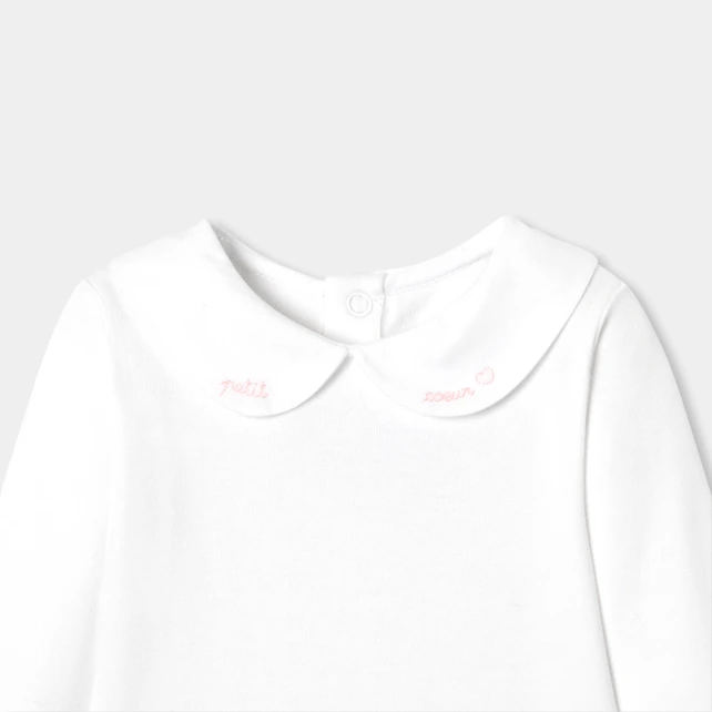 刺繡領片連身衣