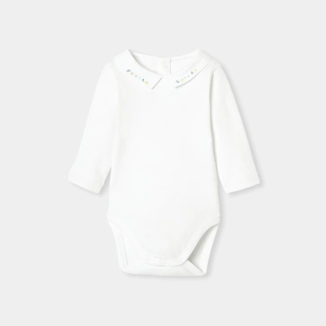 手工刺繡府綢領連身衣