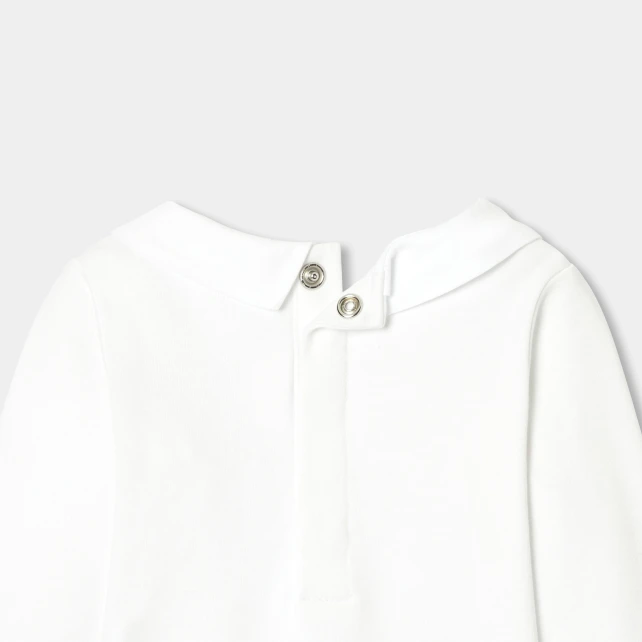 手工刺繡府綢領連身衣