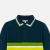 撞色條紋長袖 Polo 衫