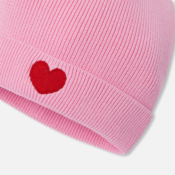愛心刺繡針織帽