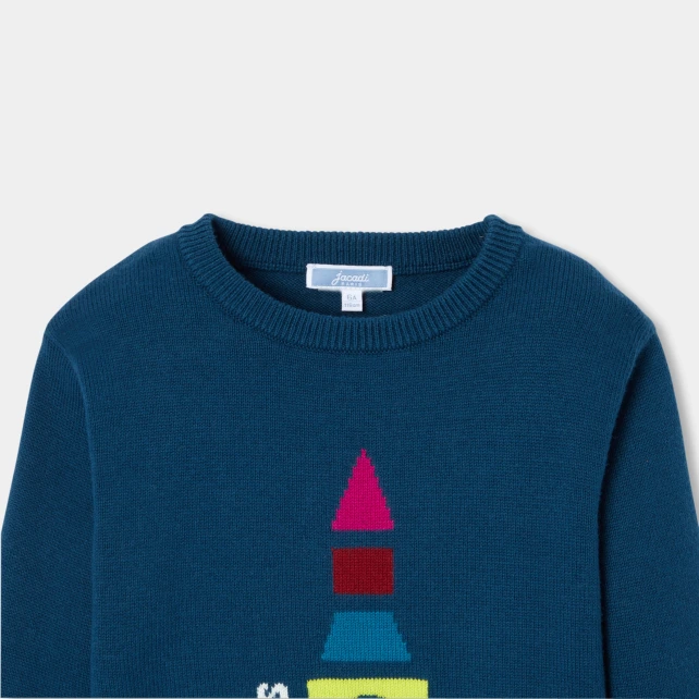 嵌花英倫風毛衣